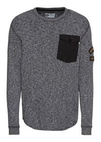 Jack & Jones JACK & JONES, Herren Pullover 'JCOGROUNDED KNIT CREW NECK', Graumeliert