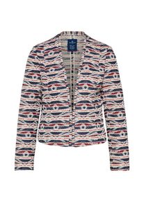 Tom Tailor, Damen Blazer, Creme / Navy / Rot