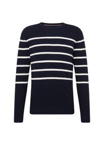 Jack & Jones JACK & JONES, Herren Pullover, Dunkelblau / Wei&szlig;