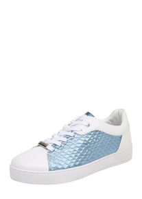 Bugatti, Damen Sneaker mit Metallic-Look, Blau / Wei&szlig;