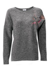 Heine, Damen Pullover, Graumeliert