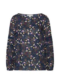 Esprit, Damen Bluse 'Fluent Y-Crepe', Navy