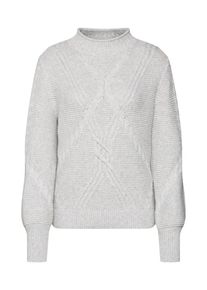 Banana Republic, Damen Pullover 'CABLE MOCK NECK CHUNKY COSY', Hellgrau