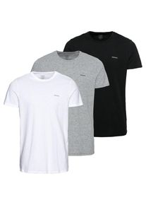 Diesel, Herren T-Shirt, Graumeliert / Schwarz / Wei&szlig;