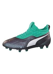 Puma, Herren Fu&szlig;ballschuhe 'ONE 1 Illuminate Lth FG/AG', Dunkelgrau / Mint