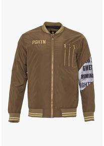 PLUS EIGHTEEN, Herren Bomberjacke, Braun / Khaki