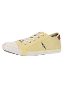 Mustang, Damen Sneaker, Braun / Gelb / Wei&szlig;