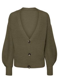 Pieces, Damen Strickjacke, Oliv