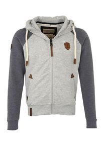 Naketano, Herren Sweatjacke, Hellgrau / Dunkelgrau