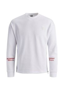Jack & Jones JACK & JONES, Herren Sweatshirt, Feuerrot / Wei&szlig;