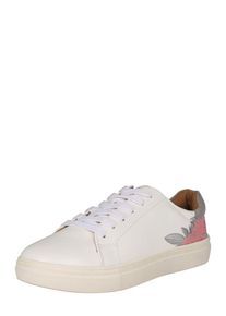 Only, Damen Sneaker 'Sage Flower', Silbergrau / Melone / Wei&szlig;