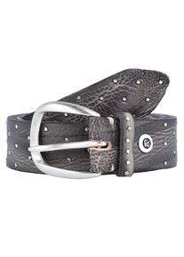 B.belt Handmade In Germany, Damen Lederg&uuml;rtel mit Sternen, Stone