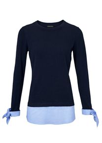 Heine, Damen Pullover, Marine / Hellblau