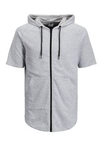 Jack & Jones JACK & JONES, Herren Sweatjacke 'JCOFOLA SWEAT ZIP HOOD', Graumeliert