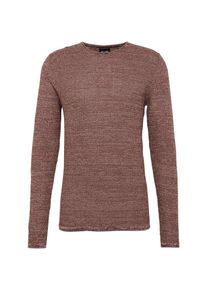 Only & Sons Only & Sons, Herren Pullover 'onsWICTOR 12 STRUCTURE CREW NECK REG', Merlot / Naturwei&szlig;