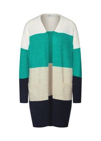 Only, Damen Strickjacke 'onlJOSIE L/S CARDIGAN WOOL KNT', Gr&uuml;n / Wei&szlig;