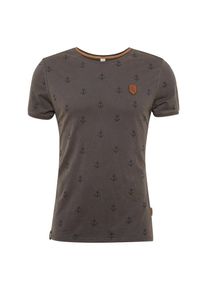 Naketano, Herren T-Shirt 'El Master Del Buscho', Braun / Schwarz