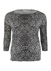 Only Carmakoma, Damen Shirt 'ALBA', Graumeliert / Schwarz