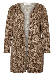 JUNAROSE, Damen Strickjacke, Hellbeige / Schwarz