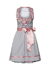 MONDKINI, Damen Dirndl, Anthrazit / Ros&eacute; / Naturwei&szlig;