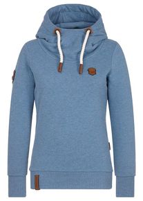 Naketano, Damen Pullover 'Schmierlappen', Himmelblau / Braun / Wei&szlig;
