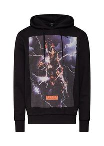tigha, Herren Sweatshirt 'Burning Dog', Schwarz
