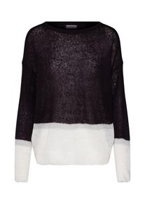 Jacqueline de Yong, Damen Pullover 'ADDISON', Schwarz / Naturwei&szlig;