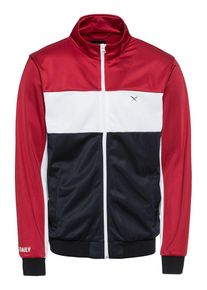 Iriedaily, Herren Trainingsjacke 'Block Steady Trainer', Blau / Rot / Wei&szlig;