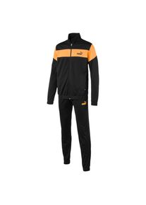Puma, Herren Trainingsanzug 'Clean Tricot', Orange / Schwarz