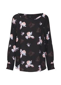 Banana Republic, Damen Bluse 'LS CREW HIGH LOW TEE ABIGAIL FLORAL', Mischfarben / Schwarz