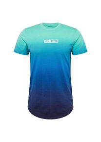 Hollister, Herren Shirt 'SS OMBRE PRINT LOGO', Blau / Gr&uuml;n