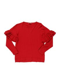 REVIEW for Teens, M&auml;dchen Strickpullover mit R&uuml;schen&auml;rmeln, Rot