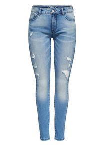 Only, Damen 'Car 2 reg' Skinny Fit Jeans, Blue Denim
