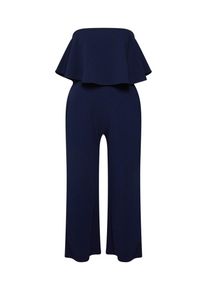 Missguided, Damen Overall 'DOUBLE LAYER CULOTTE JUMPSUIT', Navy