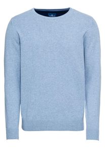 Tom Tailor, Herren Pullover 'modern basic style crewneck Pullover 1/1', Hellblau