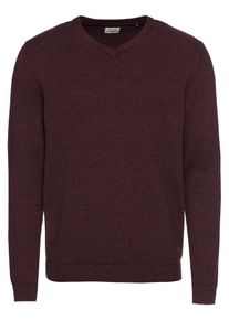 Jack & Jones JACK & JONES, Herren Pullover 'JJEBASIC KNIT V-NECK', Weinrot