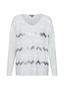 Street One, Damen Shirt 'Melli', Hellgrau / Graumeliert