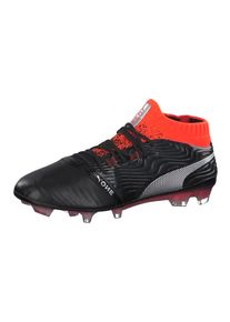 Puma, Herren Fu&szlig;ballschuhe 'One 18.1 FG mit evoKNIT-Socke 104527-01', Rot / Schwarz