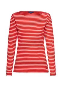 Tom Tailor, Damen Shirt, Feuerrot / Wei&szlig;