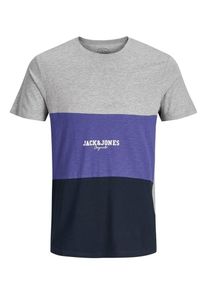 Jack & Jones JACK & JONES, Herren T-Shirt, Dunkellila / Schwarz / Wei&szlig;