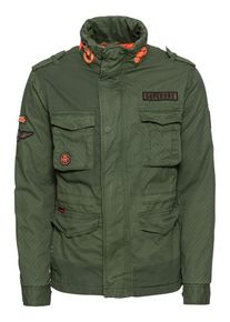 Superdry, Herren Jacke 'ROOKIE MIX 4 POCKET', Braun / Khaki / Orange