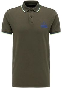 PETROL INDUSTRIES, Herren Poloshirt, Ultramarinblau / Kiwi / Tanne