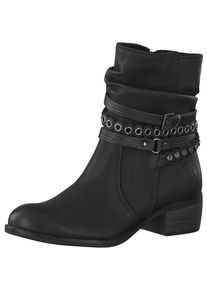Marco Tozzi, Damen Cowboy Stiefelette mit Nieten, Schwarz