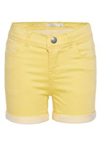 name it, M&auml;dchen Shorts 'NKFSALLI TWIATINNA', Gelb