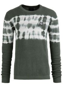 Khujo, Herren Pullover POUND, Gr&uuml;n / Wei&szlig;