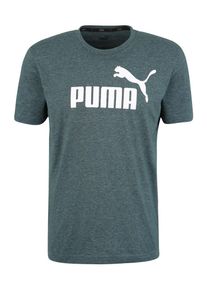 Puma, Herren Sport-Shirt 'Heather', Smaragd / Wei&szlig;