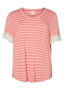 JUNAROSE, Damen T-Shirt, Pitaya / Wei&szlig;