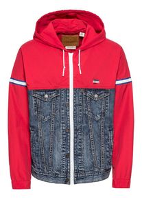 Levi's LEVI'S, Herren Jacke 'UNBASICTRUCKER JACKIEBOBTRUCKER', Blue Denim / Rot / Wei&szlig;