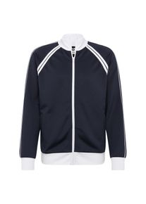 Jack & Jones JACK & JONES, Herren Sweatjacke 'COERNIE', Dunkelblau / Wei&szlig;