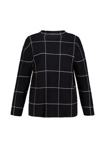 Ulla Popken, Damen Pullover, Schwarz / Wei&szlig;